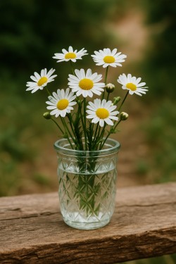 Jarrón transparente con relieve